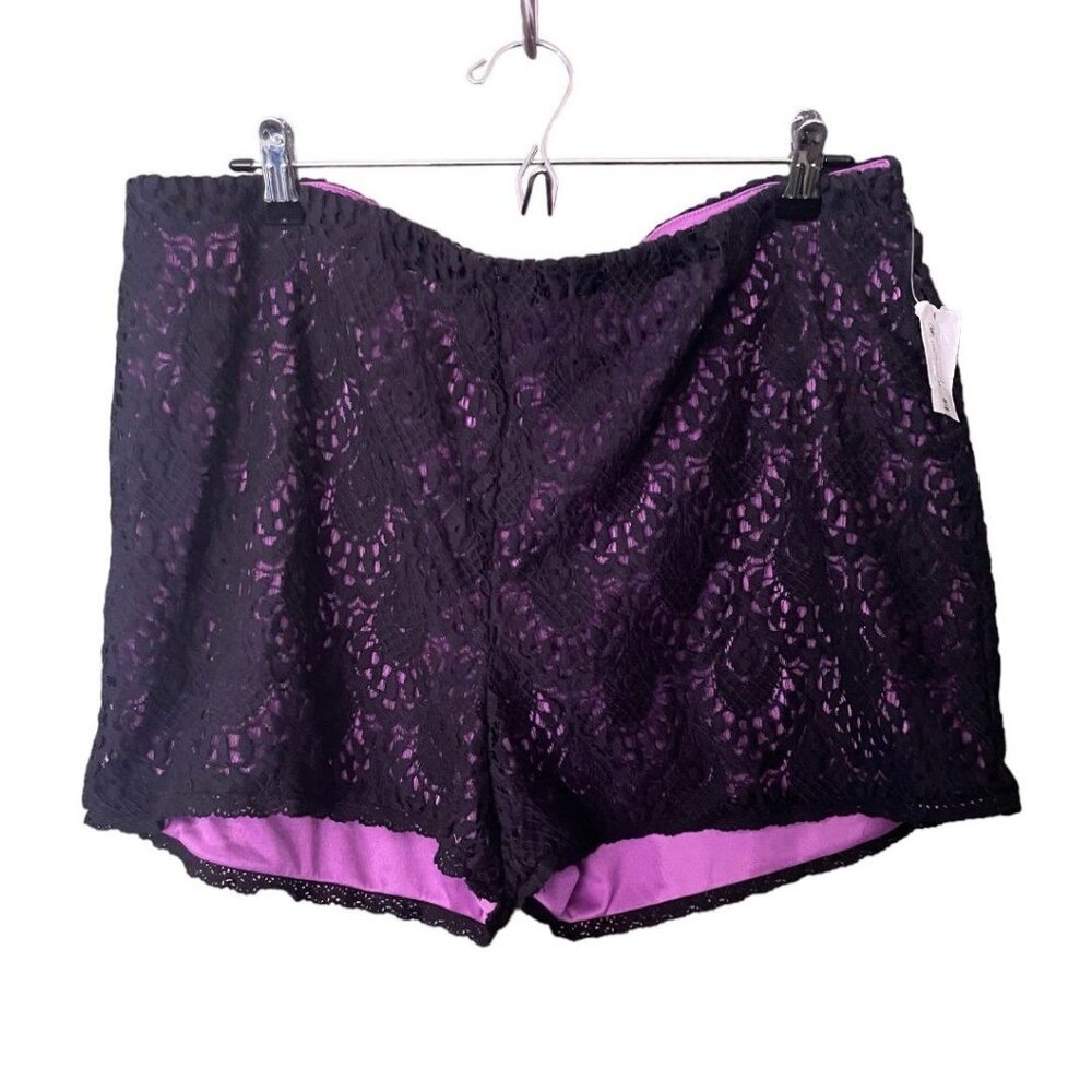 Nicole Miller Hyacinth‎ Violet/Black Shorts